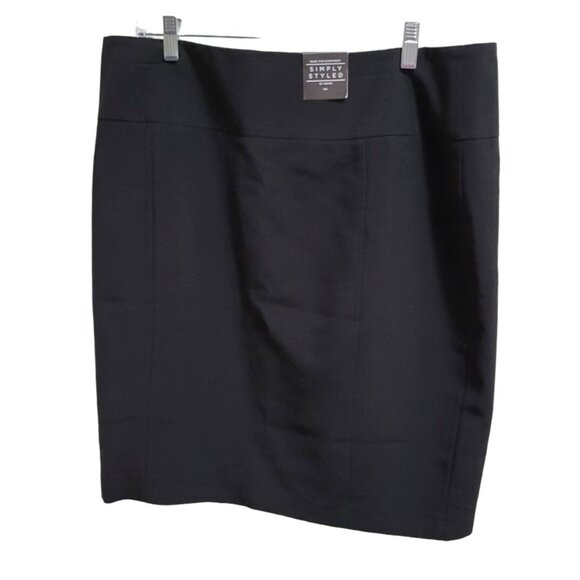 Simply Styled By Sears Black Fully Lined Essential Suiting Pencil Skirt Size 16 - Picture 1 of 10
